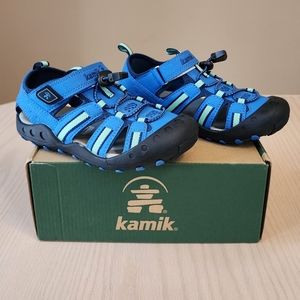 Kamik boy's sandal boy's size 1 blue green